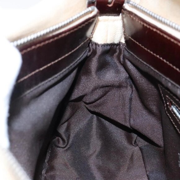 FENDI Zucca Canvas Mamma Baguette Shoulder Bag Beige Silver Auth ep10694 - Picture 11 of 16